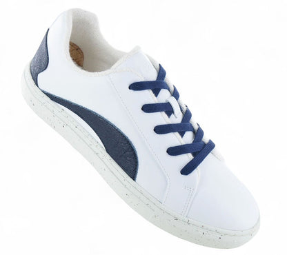 NAE Vegan Shoes Berlin - Sneakers vegane Schuhe Weiß-Blau aus Portugal