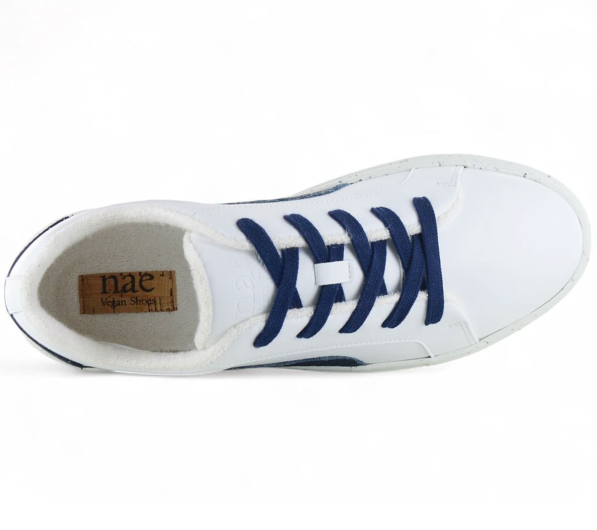 NAE Vegan Shoes Berlin - Sneakers vegane Schuhe Weiß-Blau aus Portugal
