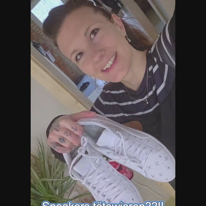 Tätowierte Leder Damen Puma Smash WNS V2 L Sneaker