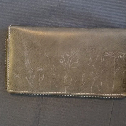 Geldtasche "Wiesenblume" Rind Leder